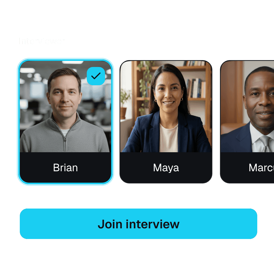 AI voice and video mock interview practice with adaptive follow-up questions
